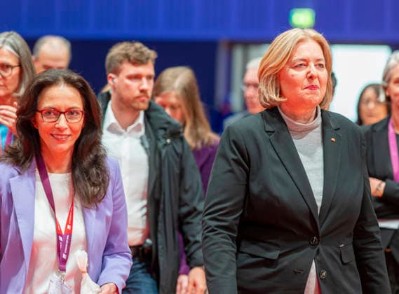 Bärbel Bas beim DGB EUR, Deutschland, Berlin, 12.05.2026: Bärbel Bas (SPD), Bundesministerin für Arbeit und Soziales besucht den 23. DGB Bundeskongress und hält eine Rede.