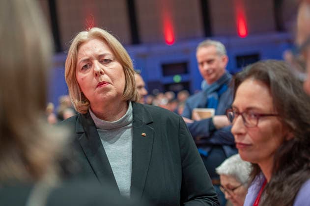 Bärbel Bas beim DGB EUR, Deutschland, Berlin, 12.05.2026: Bärbel Bas (SPD), Bundesministerin für Arbeit und Soziales besucht den 23. DGB Bundeskongress und hält eine Rede.