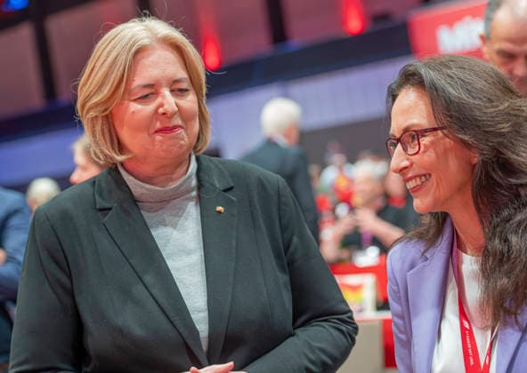Bärbel Bas beim DGB EUR, Deutschland, Berlin, 12.05.2026: Bärbel Bas (SPD), Bundesministerin für Arbeit und Soziales besucht den 23. DGB Bundeskongress und hält eine Rede.