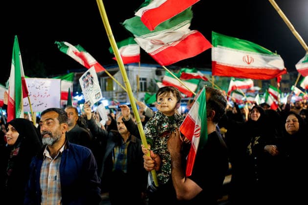May 12, 2026, Iran, Iran: Pro-government supporters wave national flags during a state-organized rally, amid a ceasefire in the conflict involving Iran, the United States, and Israel. The United States and Israel launched strikes against Iran on February 28, killing Iranâ€⠢s supreme leader and top military leaders, prompting Iranian authorities to retaliate with strikes on Israel and across the Gulf, while U.S. President Donald Trump recently described the ceasefire agreement with Iran as being in a â€oevery weak†state and the spokesman for the Iranian parliamentâ€⠢s national security commission warned the United States on May 10 against any attacks on vessels in Gulf waters, saying Iranâ€⠢s restraint was over. Ira - ZUMAi98_ 20260512_zih_i98_022 Copyright: xIranianxSupremexLeader SxOfficex