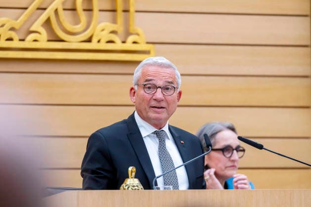 Konstituierende Sitzung des 18. Landtags von Baden-Württemberg. Der neugewählte Landtagspräsident Thomas Strobl, CDU. 12.05.2026, Stuttgart, Baden-Württemberg, Deutschland