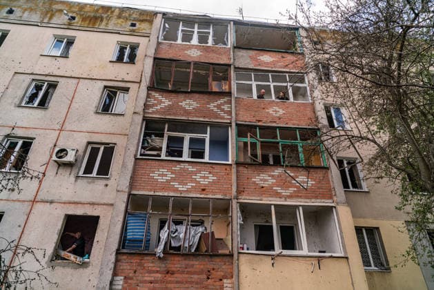 Aftermath of Russian drone attack in Kharkiv KHARKIV, UKRAINE - MAY 12: A view of a damaged apartment after a drone attack in the city of Barvinkove in the Kharkiv region, Ukraine on May 12, 2026. More than 30 apartments were damaged, as the members of Proliska arrived at the location to help the residents affected by the attack. Carlo Bravo Anadolu Kharkiv Ukraine. Editorial use only. Please get in touch for any other usage.  Copyright: x2026xAnadoluxCarloxBravox