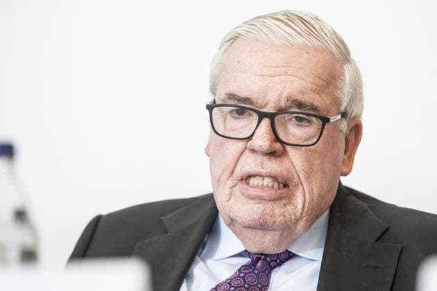 Vertragsunterzeichnung Forschungsprogramm zur Erbgutentschlüsselung ** NUR FÜR REDAKTIONELLE ZWECKE ** EDITORIAL USE ONLY **<p>Klaus-Michael Kühne am Freitag (27.09.2019) bei der Vertragsunterzeichnung Forschungsprogramm zur Erbgutentschlüsselung im UKE in Hamburg Deutschland Hamburg Hamburg Copyright: RolandxMagunia