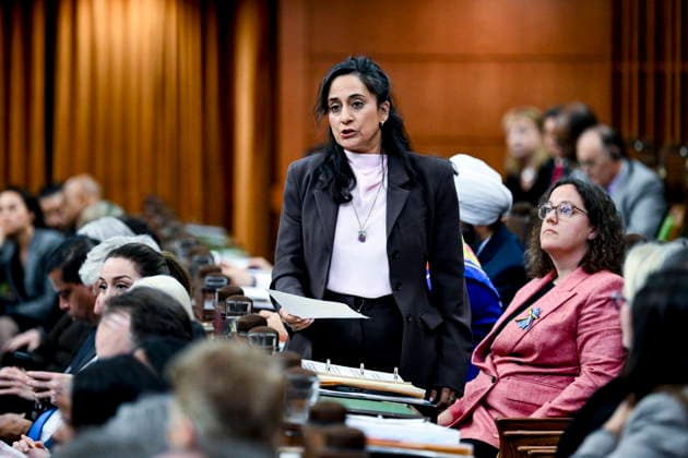 May 7, 2026, Ottawa, On, Canada: Minister of Foreign Affairs Anita Anand rises during Question Period in the House of Commons on Parliament Hill in Ottawa, on Thursday, May 7, 2026. Ottawa Canada  - ZUMAc35_ 20260507_zaf_c35_193 Copyright: xSpencerxColbyx