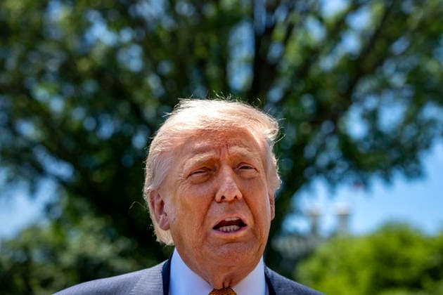 President Donald Trump Departs for Beijing, China President Donald Trump speaks to the press before departing the White House in Washington, DC for Beijing, China on Tuesday, May 12, 2026. Trump and Chinese President Xi Jinping are expected to discuss trade, artificial intelligence, export controls, Taiwan and the Iran war. Photo by Bonnie Cash Pool ABACAPRESS.COM WASHINGTON DC United States  Copyright: xPool ABACAx