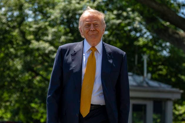 President Donald Trump Departs for Beijing, China President Donald Trump walks to speak to the press before departing the White House in Washington, DC for Beijing, China on Tuesday, May 12, 2026. Trump and Chinese President Xi Jinping are expected to discuss trade, artificial intelligence, export controls, Taiwan and the Iran war. Photo by Bonnie Cash Pool ABACAPRESS.COM WASHINGTON DC United States  Copyright: xPool ABACAx