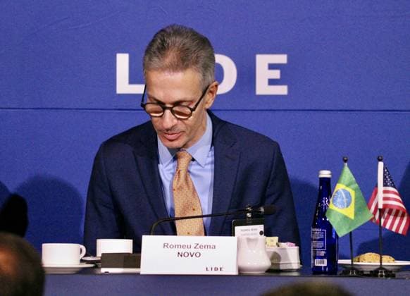 RECORD DATE NOT STATED 15th LIDE Brazil Investment Forum 2026-New York. (NEW) 15th LIDE Brazil Investment Forum 2026 -New York . May 12, 2026, New York, USA: Romeu Zema of Novo party, former Governor of Minas Gerais and Brazil s 2026 Presidential candidate during the 15th LIDE Brazil Investment Forum 2026 taking place at Harvard Club in Manhattan, New York Credit: Niyi Fote Thenews2(Foto: Niyi Fote Thenews2 imago images) 15th LIDE Brazil Investment Forum 2026-New York.  Copyright: xNiyixFotex