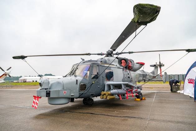 80 years of the Lann Bihoué naval air station Photo Arnaud BEINAT Maxppp 2026 05 10, Lann Bihoué, Morbihan, région Bretagne, France British Navy Westland Lynx anti-submarine helicopter  Copyright: xMAXPPPxArnaudxBeinatx ABE260513-60 ABE260513-60