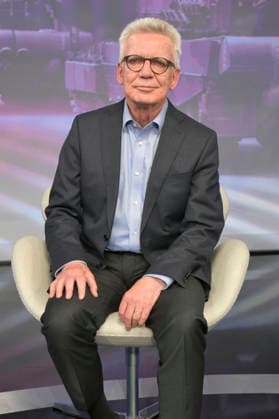 Thomas de Maiziere in der ARD-Talkshow maischberger im Studio Berlin Adlershof. Berlin, 12.05.2026