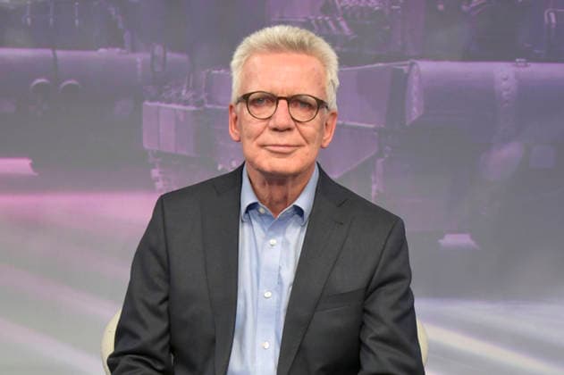 Thomas de Maiziere in der ARD-Talkshow maischberger im Studio Berlin Adlershof. Berlin, 12.05.2026