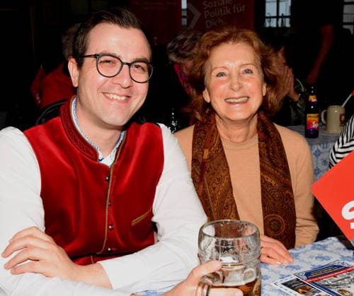 David Rausch SPD Neuperlach Vorsitzender Dr Hildegard Kronawitter SPD MdL a.D. Muenchen 12 05.2026 Truderinger Buam e.V Festwoche Politischer SPD Abend Foto Muenchen