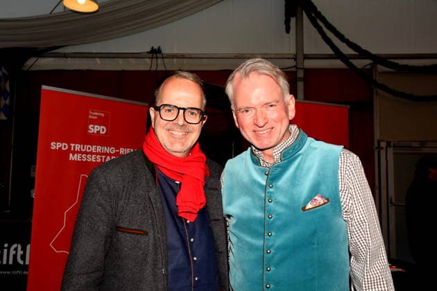 Markus Rinderspacher SPD Fraktionsvorsitzender MdL Christian Springer Kabarettist Muenchen 12 05.2026 Truderinger Buam e.V Festwoche Politischer SPD Abend Foto Muenchen