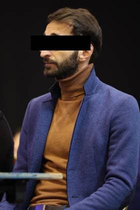 The accused Antonino Falzone pictured during the trial of P. and A. Falzone, at the Court of Appeal of Mons, on Wednesday 13 May 2026. The trial of the two men concerns the 2022 tragedy in Strepy-Bracquegnies, where a car plowed into a carnival parade around 5:00. Six people died at the scene, and a seventh months later in the hospital. P. Falzone is charged with seven murder and 81 attempted murder. A. Falzone with failure to render aid to a person in danger. Today the court continues to hear the victims.  VIRGINIExLEFOUR 173675143
