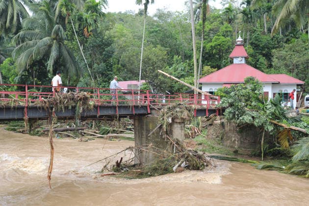 Aftermath of flood in Sumatra TANAH DATAR, INDONESIA - MAY 13: A view of the destruction among the wooden debris affected by floods in Tanah Datar, West Sumatera Province, Indonesia on May 13, 2026. The structures affected by the floods include residential homes, vehicle, irrigation dam, two village bridge, subdistrict roads, and the rice field. Adi Prima Anadolu Tanah Datar Indonesia. Editorial use only. Please get in touch for any other usage.  Copyright: x2026xAnadoluxAdixPrimax
