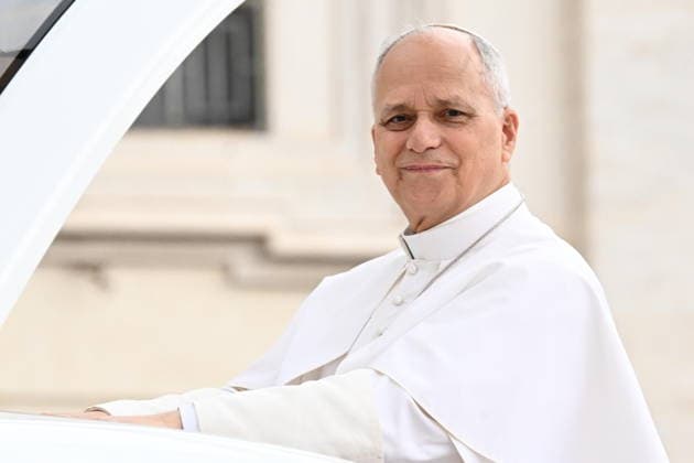 May 13, 2026, Vatican City, VATICAN CITY: Pope Leo XIV holds his weekly general audience in St. Peter Square, Vatican City, 13 May 2026..ANSA MAURIZIO BRAMBATTI Vatican City VATICAN CITY  - ZUMAa110 20260513_zaf_a110_006 Copyright: xMaurizioxBrambattix