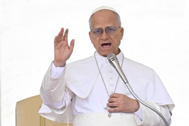 May 13, 2026, Vatican City, VATICAN CITY: Pope Leo XIV holds his weekly general audience in St. Peter Square, Vatican City, 13 May 2026. ANSA MAURIZIO BRAMBATTI Vatican City VATICAN CITY  - ZUMAa110 20260513_zaf_a110_007 Copyright: xMaurizioxBrambattix