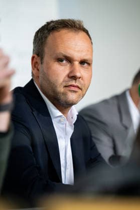 LANDESPRESSEKONFERENZ THÜRINGEN 13 05 2026 - Erfurt: Der stellvertretende Fraktionsvorsitzende der AfD im Thüringer Landtag, Daniel Haseloff (AfD), in der Landespressekonferenz Thüringen am 13. Mai 2026. _________________