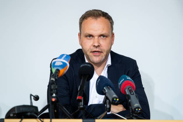 LANDESPRESSEKONFERENZ THÜRINGEN 13 05 2026 - Erfurt: Der stellvertretende Fraktionsvorsitzende der AfD im Thüringer Landtag, Daniel Haseloff (AfD), in der Landespressekonferenz Thüringen am 13. Mai 2026. _________________