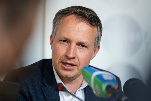 LANDESPRESSEKONFERENZ THÜRINGEN 13 05 2026 - Erfurt: Der Vorsitzende der CDU-Fraktion im Thüringer Landtag, Andreas Bühl (CDU), in der Landespressekonferenz Thüringen am 13. Mai 2026. _________________