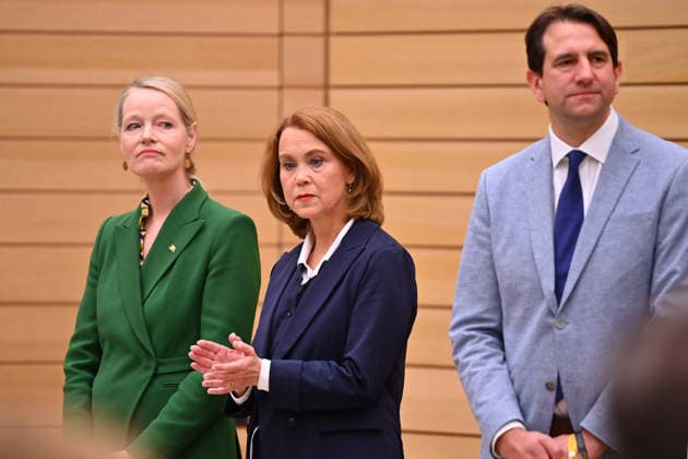 v.li:Petra OLSCHOWSKI,Thekla WALKER,Andreas JUNG, Ministerpraesidenten Wahl in Baden Wuerttemberg am 13.05.2026 im Landtag in Stuttgart