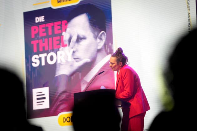 Verleihung Deutscher Podcast Award 2026. Podcast ™Die Peter Thiel Story™. Berlin, 13.05.2026. Berlin Deutschland Copyright: xDominikxButzmannx