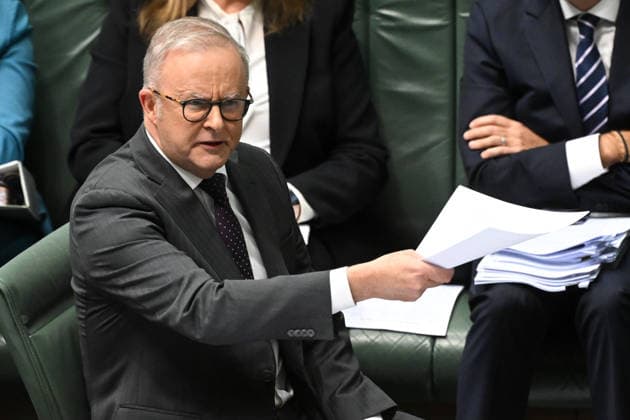 QUESTION TIME, Australian Prime Minister Anthony Albanese reacts during Question Time in the House of Representatives at Parliament House in Canberra, Thursday, May 14, 2026. ( NO ARCHIVING CANBERRA AUSTRALIAN CAPITAL TERRITORY AUSTRALIA  Copyright: xLUKASxCOCHx 20260514110266281719