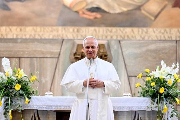May 14, 2026, Rome, Rome, Italy: Pope Leo XIV visits Sapienza University on a pastoral visit, Rome, May 14, 2025 Rome Italy  - ZUMAa289 20260514_zia_a289_010 Copyright: xMariaxLauraxAntonellix xAgfx