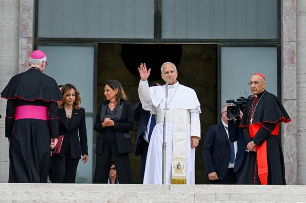 May 14, 2026, Rome, Rome, Italy: Pope Leo XIV at Sapienza University on a pastoral visit, Rome, May 14, 2025 Rome Italy  - ZUMAa289 20260514_zia_a289_024 Copyright: xMariaxLauraxAntonellix xAgfx