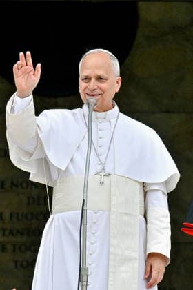 May 14, 2026, Rome, Rome, Italy: Pope Leo XIV at Sapienza University on a pastoral visit, Rome, May 14, 2025 Rome Italy  - ZUMAa289 20260514_zia_a289_029 Copyright: xMariaxLauraxAntonellix xAgfx