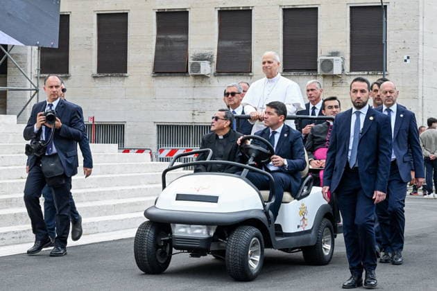May 14, 2026, Rome, Rome, Italy: Pope Leo XIV at Sapienza University on a pastoral visit, Rome, May 14, 2025 Rome Italy  - ZUMAa289 20260514_zia_a289_018 Copyright: xMariaxLauraxAntonellix xAgfx