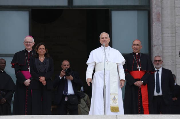 IPA84672966 - Rome - Italy, May 14, 2026: Institutional visit of His Holiness Pope Leo XIV to Sapienza University of Rome. The meeting with the Roman academic community represented a moment of discussion on the themes of education, research and the role of new generations in contemporary society.  Copyright: xmarcoxiacobuccix xmarcoxiacobuccix 84672966