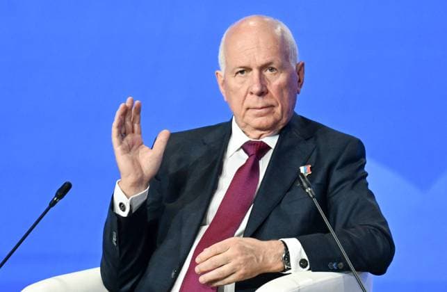 Russia Putin Engineering Union Congress 9164494 14.05.2026 Rostec State Corporation CEO Sergei Chemezov attends the 10th Congress of the Russian Engineering Union at the Russia National Centre in Moscow, Russia. Maksim Blinov Sputnik Moscow Russia  Copyright: xMaksimxBlinovx