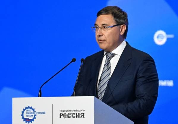 Russia Putin Engineering Union Congress 9164510 14.05.2026 Russian Science and Higher Education Minister Valery Falkov speaks during the 10th Congress of the Russian Engineering Union at the Russia National Centre in Moscow, Russia. Maksim Blinov Sputnik Moscow Russia  Copyright: xMaksimxBlinovx