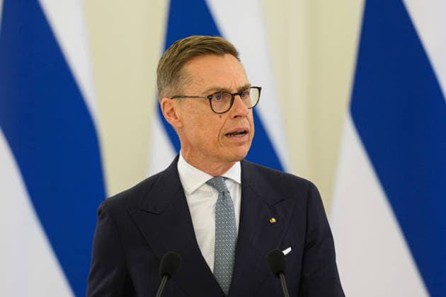 Lithuanian, Finnish presidents hold joint press conference in Vilnius VILNIUS, LITHUANIA - MAY 14: Lithuanian President Gitanas Nauseda and Finnish President Alexander Stubb hold a joint press conference at the Presidential Palace in Vilnius, Lithuania on May 14, 2026. Yauhen Yerchak Anadolu Vilnius Lithuania. Editorial use only. Please get in touch for any other usage.  Copyright: x2026xAnadoluxYauhenxYerchakx