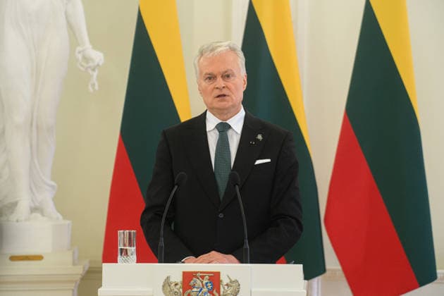 Lithuanian, Finnish presidents hold joint press conference in Vilnius VILNIUS, LITHUANIA - MAY 14: Lithuanian President Gitanas Nauseda and Finnish President Alexander Stubb hold a joint press conference at the Presidential Palace in Vilnius, Lithuania on May 14, 2026. Yauhen Yerchak Anadolu Vilnius Lithuania. Editorial use only. Please get in touch for any other usage.  Copyright: x2026xAnadoluxYauhenxYerchakx