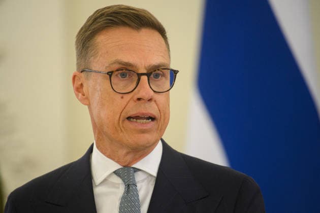 Lithuanian, Finnish presidents hold joint press conference in Vilnius VILNIUS, LITHUANIA - MAY 14: Lithuanian President Gitanas Nauseda and Finnish President Alexander Stubb hold a joint press conference at the Presidential Palace in Vilnius, Lithuania on May 14, 2026. Yauhen Yerchak Anadolu Vilnius Lithuania. Editorial use only. Please get in touch for any other usage.  Copyright: x2026xAnadoluxYauhenxYerchakx