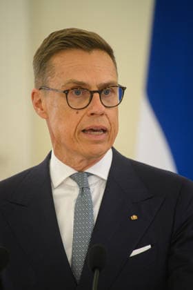 Lithuanian, Finnish presidents hold joint press conference in Vilnius VILNIUS, LITHUANIA - MAY 14: Lithuanian President Gitanas Nauseda and Finnish President Alexander Stubb hold a joint press conference at the Presidential Palace in Vilnius, Lithuania on May 14, 2026. Yauhen Yerchak Anadolu Vilnius Lithuania. Editorial use only. Please get in touch for any other usage.  Copyright: x2026xAnadoluxYauhenxYerchakx