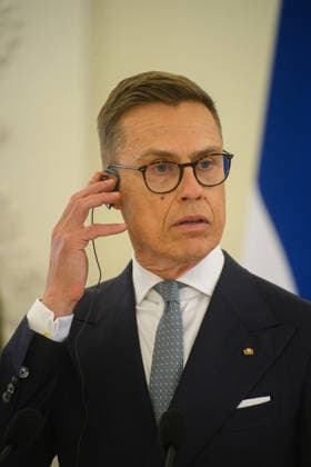 Lithuanian, Finnish presidents hold joint press conference in Vilnius VILNIUS, LITHUANIA - MAY 14: Lithuanian President Gitanas Nauseda and Finnish President Alexander Stubb hold a joint press conference at the Presidential Palace in Vilnius, Lithuania on May 14, 2026. Yauhen Yerchak Anadolu Vilnius Lithuania. Editorial use only. Please get in touch for any other usage.  Copyright: x2026xAnadoluxYauhenxYerchakx