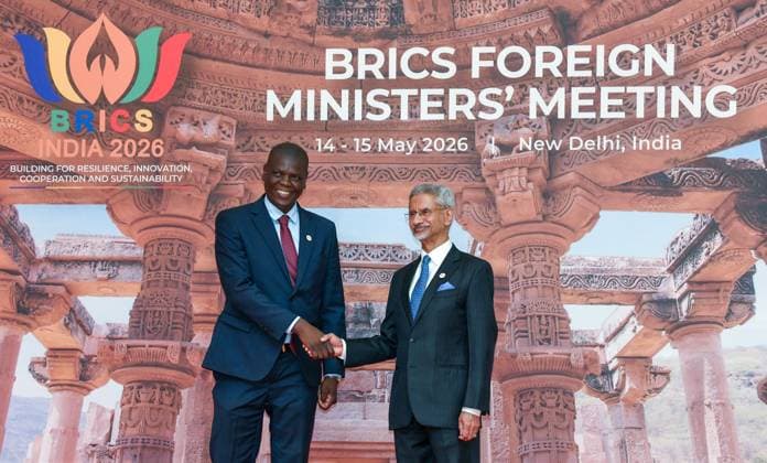 External Affairs Minister S. Jaishankar welcomes Minister of International Relations and Cooperation of South Africa, Ronald Ozzy Lamola during the BRICS Foreign Ministers™ Meeting 2026 New Delhi, May 14 (ANI): External Affairs Minister S. Jaishankar welcomes Minister of International Relations and Cooperation of South Africa, Ronald Ozzy Lamola during the BRICS Foreign Ministers™ Meeting 2026, at Bharat Mandapam, in New Delhi on Thursday. New Delhi Delhi India Copyright: xANIx ANI_20260514083