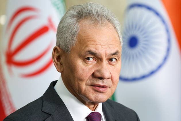 KYRGYZSTAN, BISHKEK - MAY 14, 2026: Russian Security Council Secretary Sergei Shoigu gives comments to the media following the 21st Meeting of the Security Council Secretaries of the Shanghai Cooperation Organization (SCO) member states at the Ala-Archa state residence Bishkek Kyrgyzstan  - ZUMAt113 20260514_zaa_t113_076 Copyright: xAlexanderxRyuminx