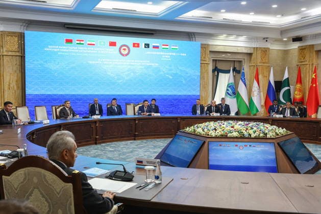 KYRGYZSTAN, BISHKEK - MAY 14, 2026: Russian Security Council Secretary Sergei Shoigu attends the 21st Meeting of the Security Council Secretaries of the Shanghai Cooperation Organization (SCO) member states at the Ala-Archa state residence Bishkek Kyrgyzstan  - ZUMAt113 20260514_zaa_t113_077 Copyright: xAlexanderxRyuminx
