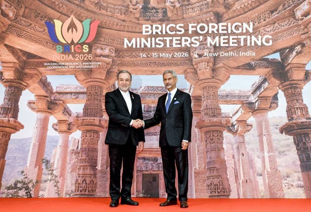 External Affairs Minister S. Jaishankar welcomes Iranian Foreign Minister Abbas Araghchi during the BRICS Foreign Ministers™ Meeting 2026 New Delhi, May 14 (ANI): External Affairs Minister S. Jaishankar welcomes Iranian Foreign Minister Abbas Araghchi during the BRICS Foreign Ministers™ Meeting 2026, at Bharat Mandapam, in New Delhi on Thursday. (PIB Photo Gallery ANI Photo) New Delhi Delhi India Copyright: xANIx ANI_20260514176