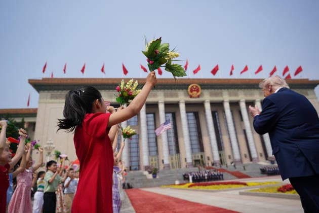 BEIJING, CHINA - MAY 14: Chinese President Xi Jinping (not pictured) holds a welcome ceremony for U.S. President Donald Trump, who is on a state visit to China, outside the Great Hall of the People prior to their talks on May 14, 2026 in Beijing, China. Xi held talks with Trump at the Great Hall of the People in Beijing on Thursday.  Copyright: xVCGx 111641410791