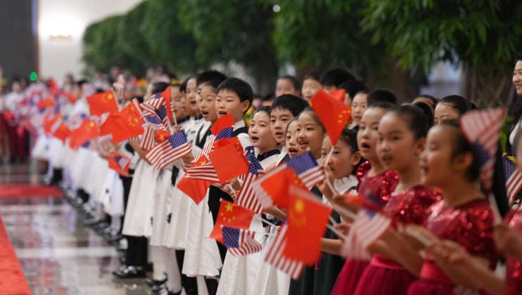 BEIJING, CHINA - MAY 14: Chinese President Xi Jinping (not pictured) holds a welcome ceremony for U.S. President Donald Trump (not pictured), who is on a state visit to China, outside the Great Hall of the People prior to their talks on May 14, 2026 in Beijing, China. Xi held talks with Trump at the Great Hall of the People in Beijing on Thursday.  Copyright: xVCGx 111641410252