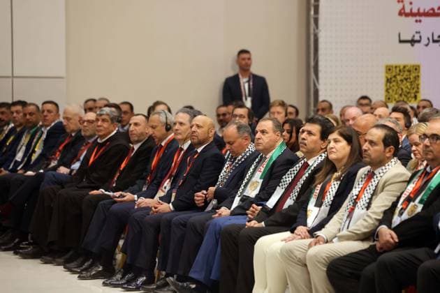 Palestinian President Abbas attends Fatah conference in Ramallah Palestinian President Mahmoud Abbas attends the eighth general conference of the Fatah Movement in Ramallah, in the West Bank, on May 14, 2026. More than 2,500 members were approved to participate, while a direct-link mechanism was announced to ensure broad participation from the West Bank, Gaza Strip, Lebanon and Egypt. Photo by Thaer Ganaim apaimages Ramallah West Bank Palestinian Territory 140526_Ramallah_PPO_00(12) Copyright: xapaimagesxThaerxGanaimx xapaimagesx