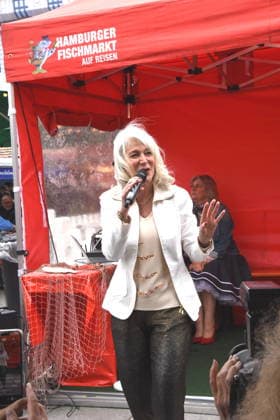 Linda Jo Rizzo Saengerin Muenchen 14.05.2026 Wittelsbacherplatz Hamburger Fischmarkt Eroeffnung Foto Muenchen