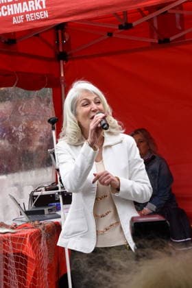 Linda Jo Rizzo Saengerin Muenchen 14.05.2026 Wittelsbacherplatz Hamburger Fischmarkt Eroeffnung Foto Muenchen