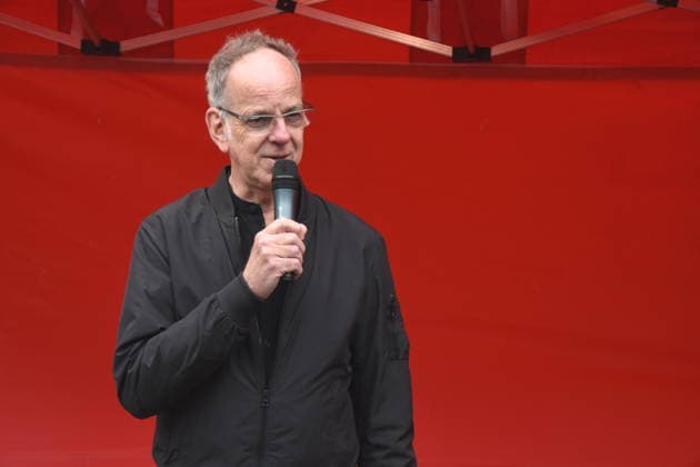 Stefan Wolter Hamburger Fischmarkt Moderator Muenchen 14.05.2026 Wittelsbacherplatz Hamburger Fischmarkt Eroeffnung Foto Muenchen