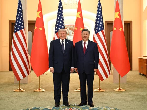 (260514) -- BEIJING, May 14, 2026 -- Chinese President Xi Jinping holds a banquet to welcome U.S. President Donald Trump on his state visit to China at the Great Hall of the People in Beijing, capital of China, May 14, 2026. ) CHINA-BEIJING-XI JINPING-U.S.-TRUMP-WELCOME BANQUET (CN) LixXiang