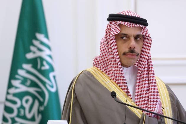 Saudi Arabian Foreign Minister Prince Faisal bin Farhan Al Saud in Athens ATHENS, GREECE - MAY 14: Greek Foreign Minister George Gerapetritis and Saudi Arabian Foreign Minister Prince Faisal bin Farhan Al Saud hold a joint press conference at the Foreign Ministry in Athens, Greece, on May 14, 2026. Costas Baltas Anadolu Athens Greece. Editorial use only. Please get in touch for any other usage.  Copyright: x2026xAnadoluxCostasxBaltasx